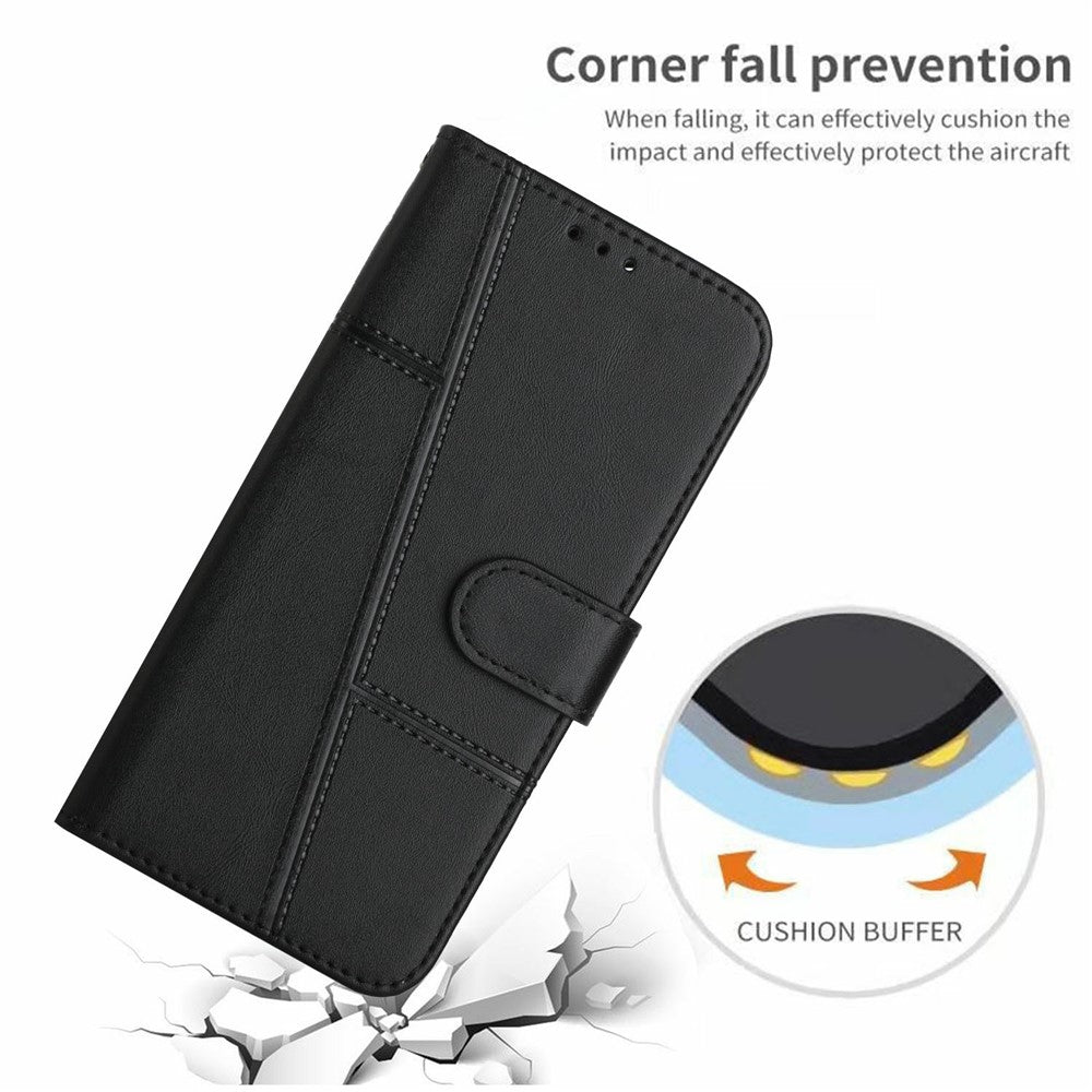For Xiaomi 17 Leather Phone Case Foldable Stand Wallet Flip Cover with Strap