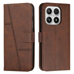 For Xiaomi 17 Leather Phone Case Foldable Stand Wallet Flip Cover with Strap