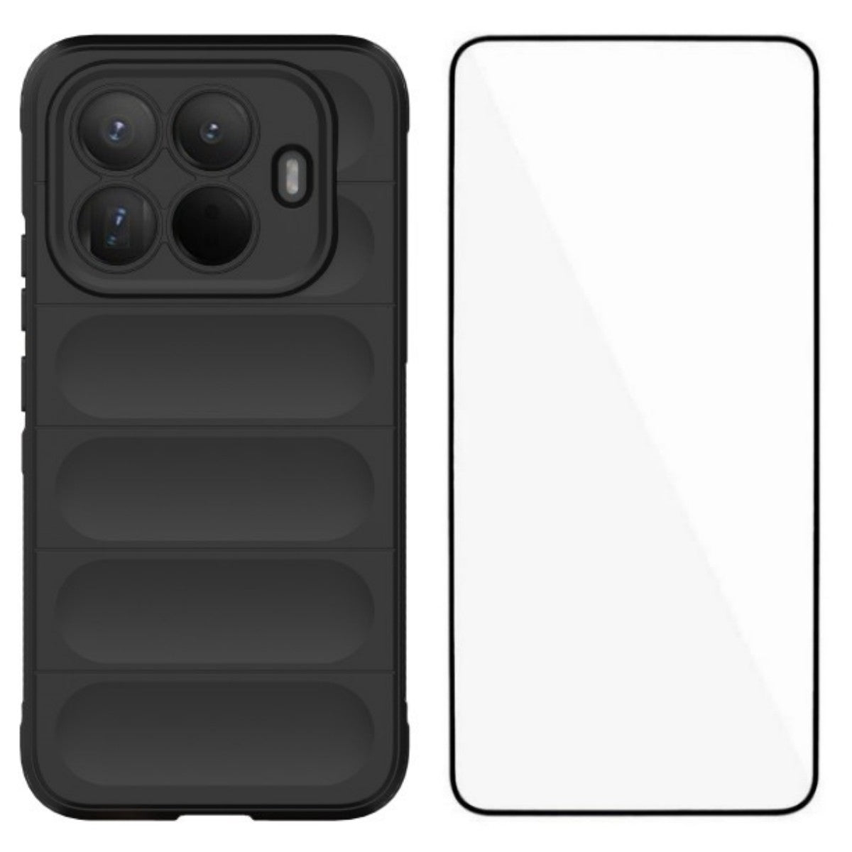WANLONFENG For Xiaomi 15T Pro TPU Case  HD Series Anti Slip Phone Cover with Tempered Glass