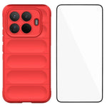 WANLONFENG For Xiaomi 15T Pro TPU Case  HD Series Anti Slip Phone Cover with Tempered Glass
