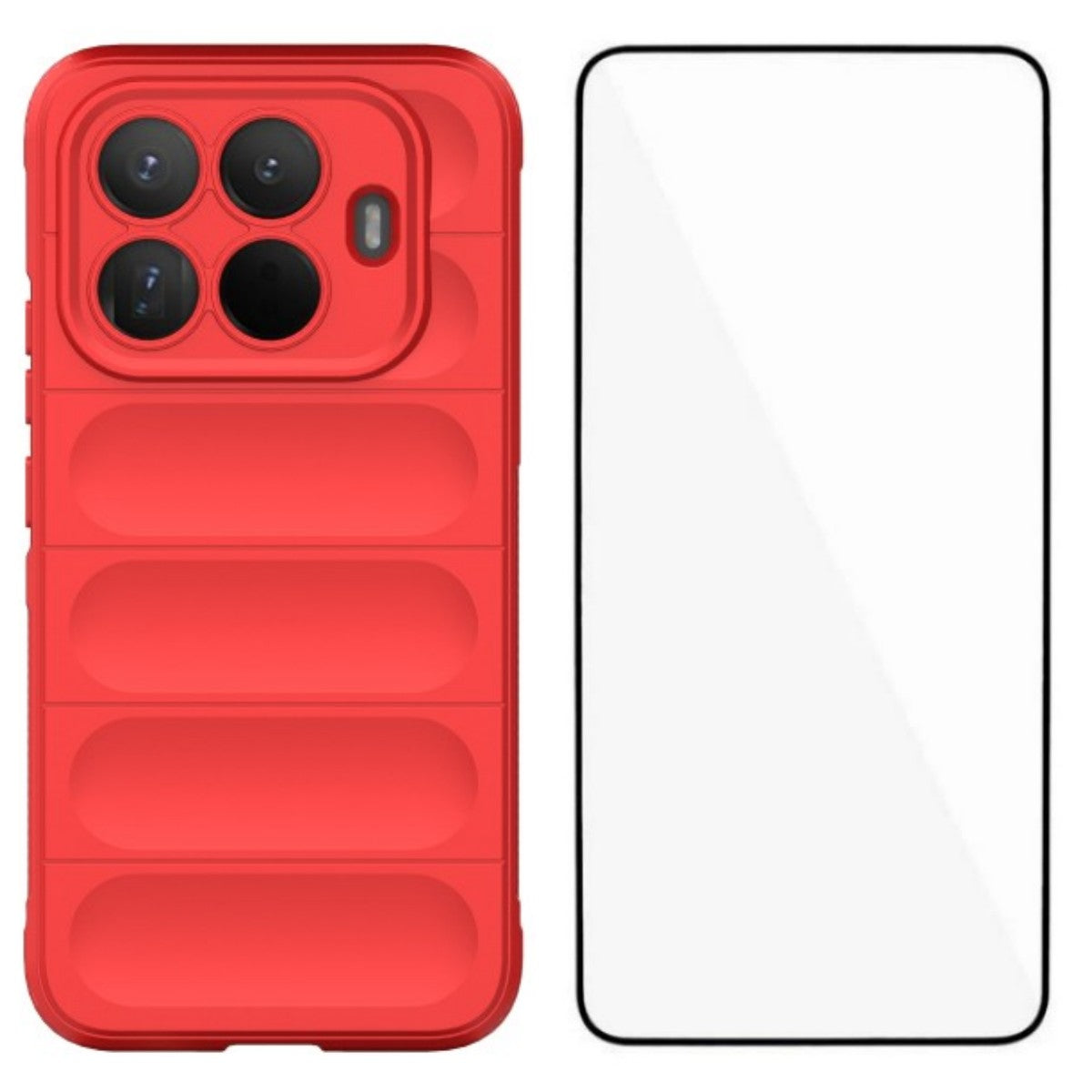 WANLONFENG For Xiaomi 15T Pro TPU Case  HD Series Anti Slip Phone Cover with Tempered Glass