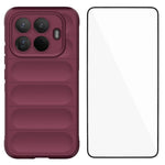 WANLONFENG For Xiaomi 15T Pro TPU Case  HD Series Anti Slip Phone Cover with Tempered Glass