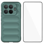 WANLONFENG For Xiaomi 15T Pro TPU Case  HD Series Anti Slip Phone Cover with Tempered Glass