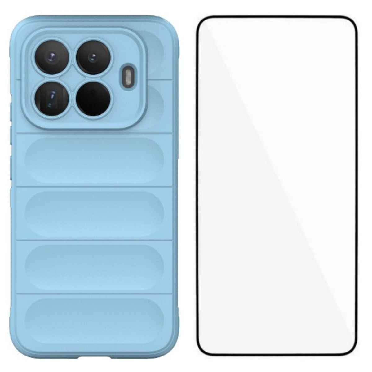 WANLONFENG For Xiaomi 15T Pro TPU Case  HD Series Anti Slip Phone Cover with Tempered Glass