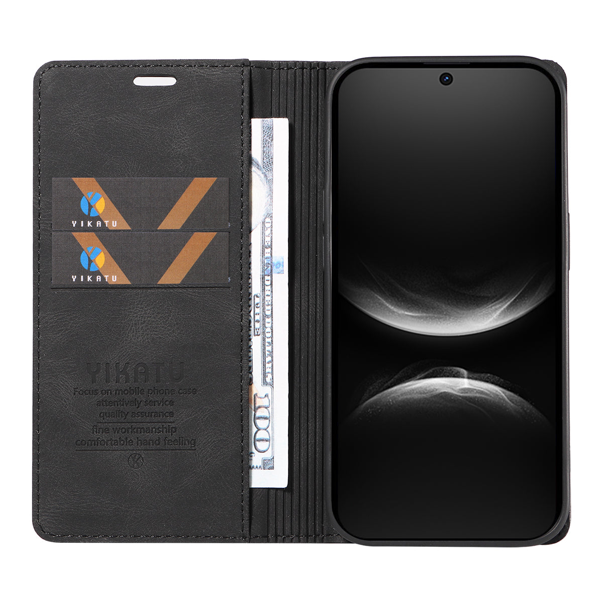 YIKATU For Huawei nova 14 5G Leather Cover  YK-004 Skin-Touch Wallet Phone Cases