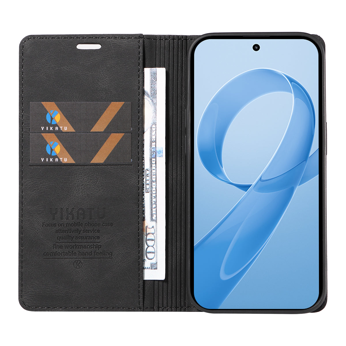 YIKATU För Xiaomi Redmi K90 5G / Poco F8 Pro 5G Läderfodral YK-004 Skin-Touch Plånboksfodral