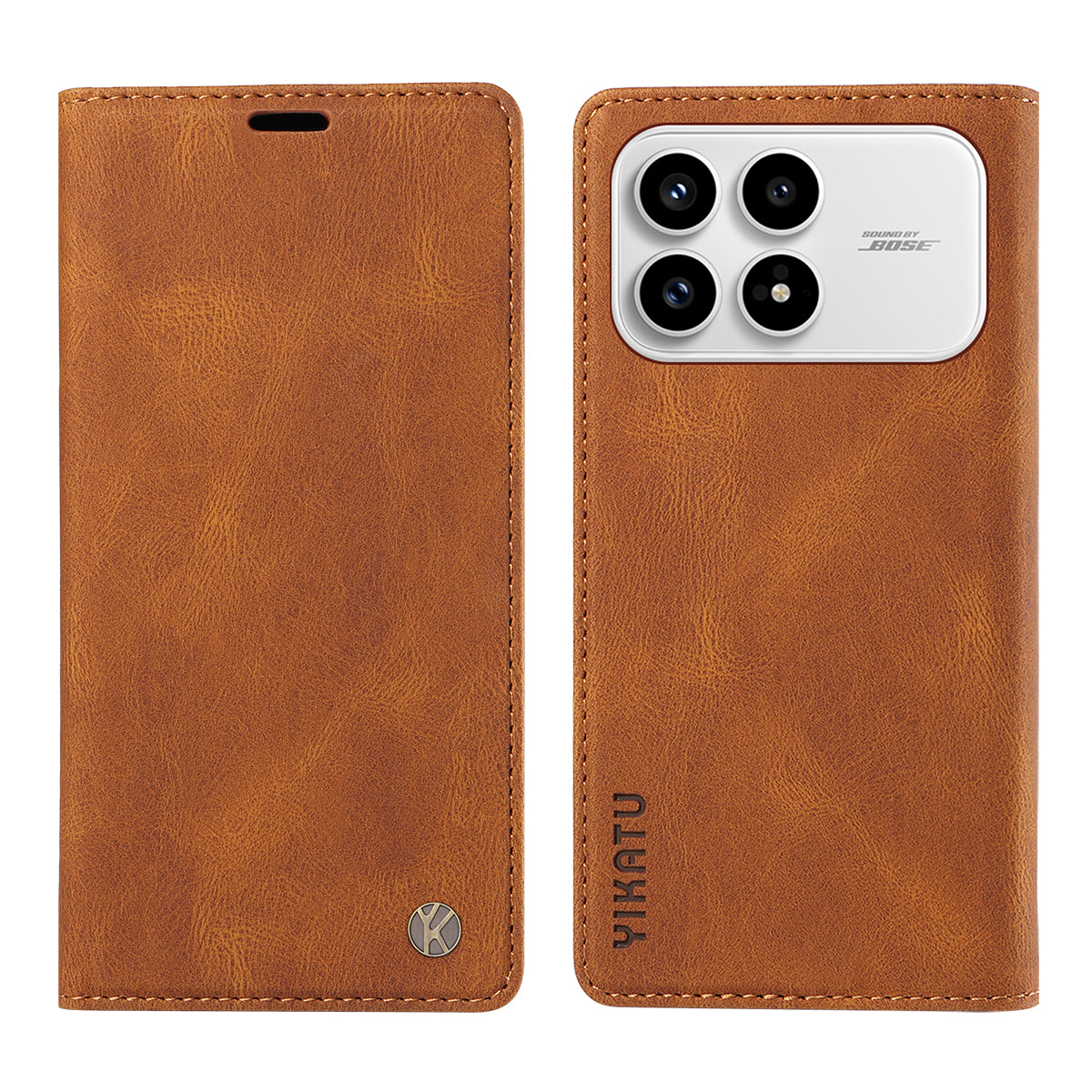 YIKATU För Xiaomi Redmi K90 5G / Poco F8 Pro 5G Läderfodral YK-004 Skin-Touch Plånboksfodral