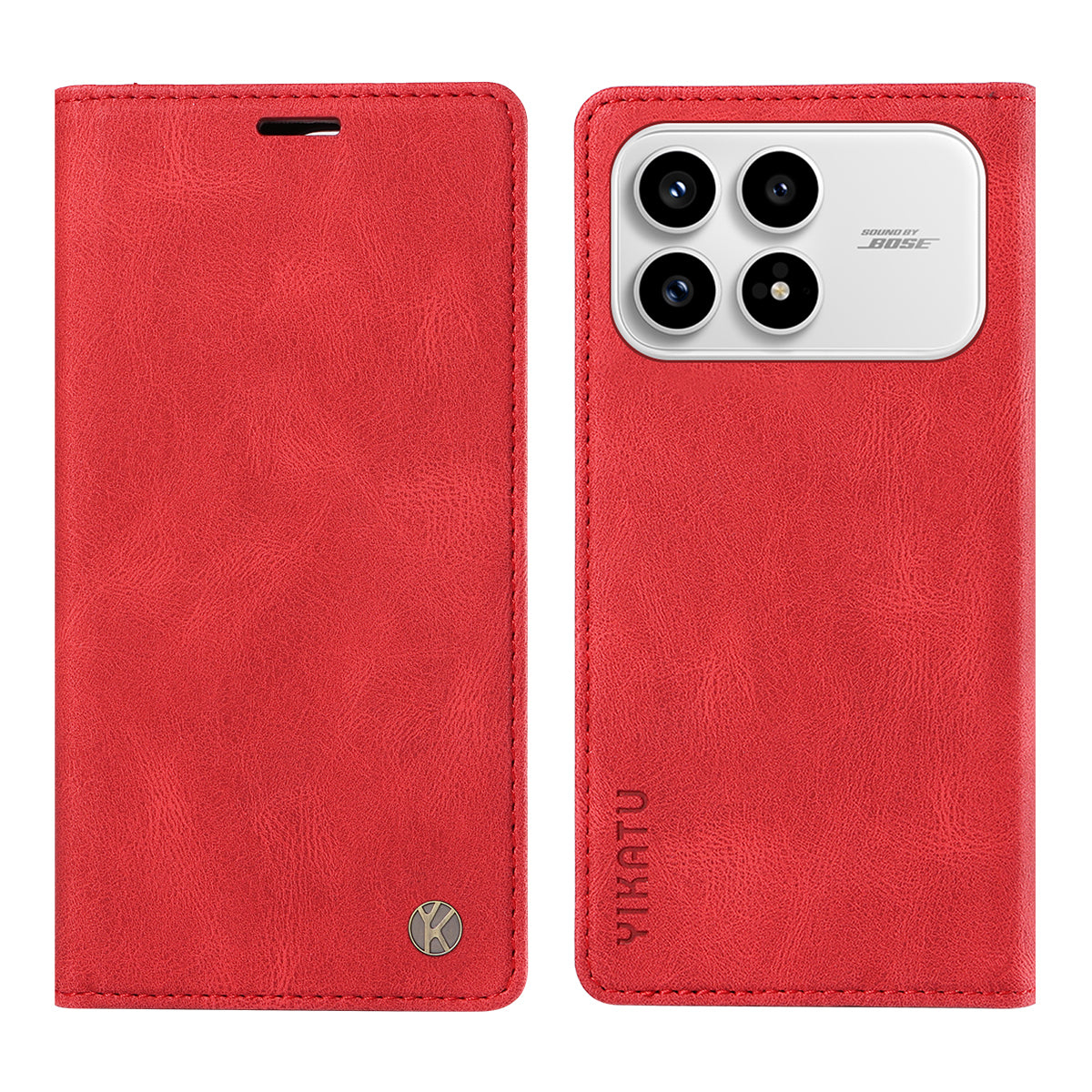 YIKATU För Xiaomi Redmi K90 5G / Poco F8 Pro 5G Läderfodral YK-004 Skin-Touch Plånboksfodral