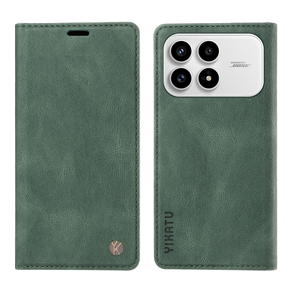 YIKATU För Xiaomi Redmi K90 5G / Poco F8 Pro 5G Läderfodral YK-004 Skin-Touch Plånboksfodral