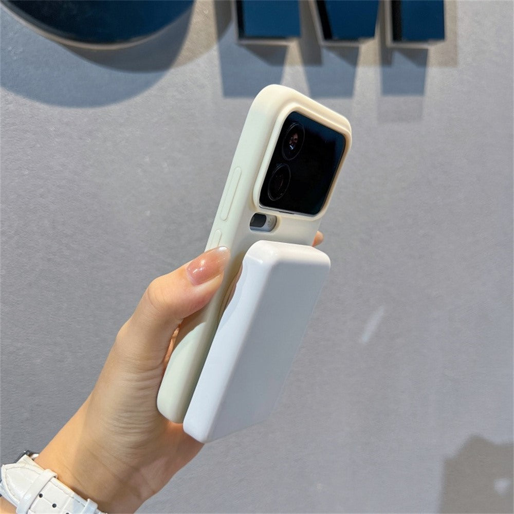 For Xiaomi 17 Pro Magnetic Case Rotating Kickstand Liquid Silicone PC Phone Cover Skin Touch
