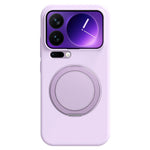 For Xiaomi 17 Pro Magnetic Case Rotating Kickstand Liquid Silicone PC Phone Cover Skin Touch