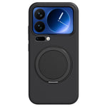 Xiaomi 17 Pro Magnetiskt Skal Roterande Stativ Flytande Silikon PC mobilskal Skin Touch