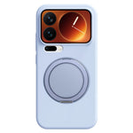 For Xiaomi 17 Pro Magnetic Case Rotating Kickstand Liquid Silicone PC Phone Cover Skin Touch