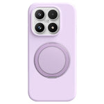 For Xiaomi 17 Magnetic Case Rotating Kickstand Liquid Silicone PC Phone Cover Skin Touch