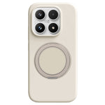 For Xiaomi 17 Magnetic Case Rotating Kickstand Liquid Silicone PC Phone Cover Skin Touch