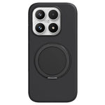For Xiaomi 17 Magnetic Case Rotating Kickstand Liquid Silicone PC Phone Cover Skin Touch