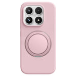 For Xiaomi 17 Magnetic Case Rotating Kickstand Liquid Silicone PC Phone Cover Skin Touch