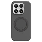 For Xiaomi 17 Magnetic Case Rotating Kickstand Liquid Silicone PC Phone Cover Skin Touch