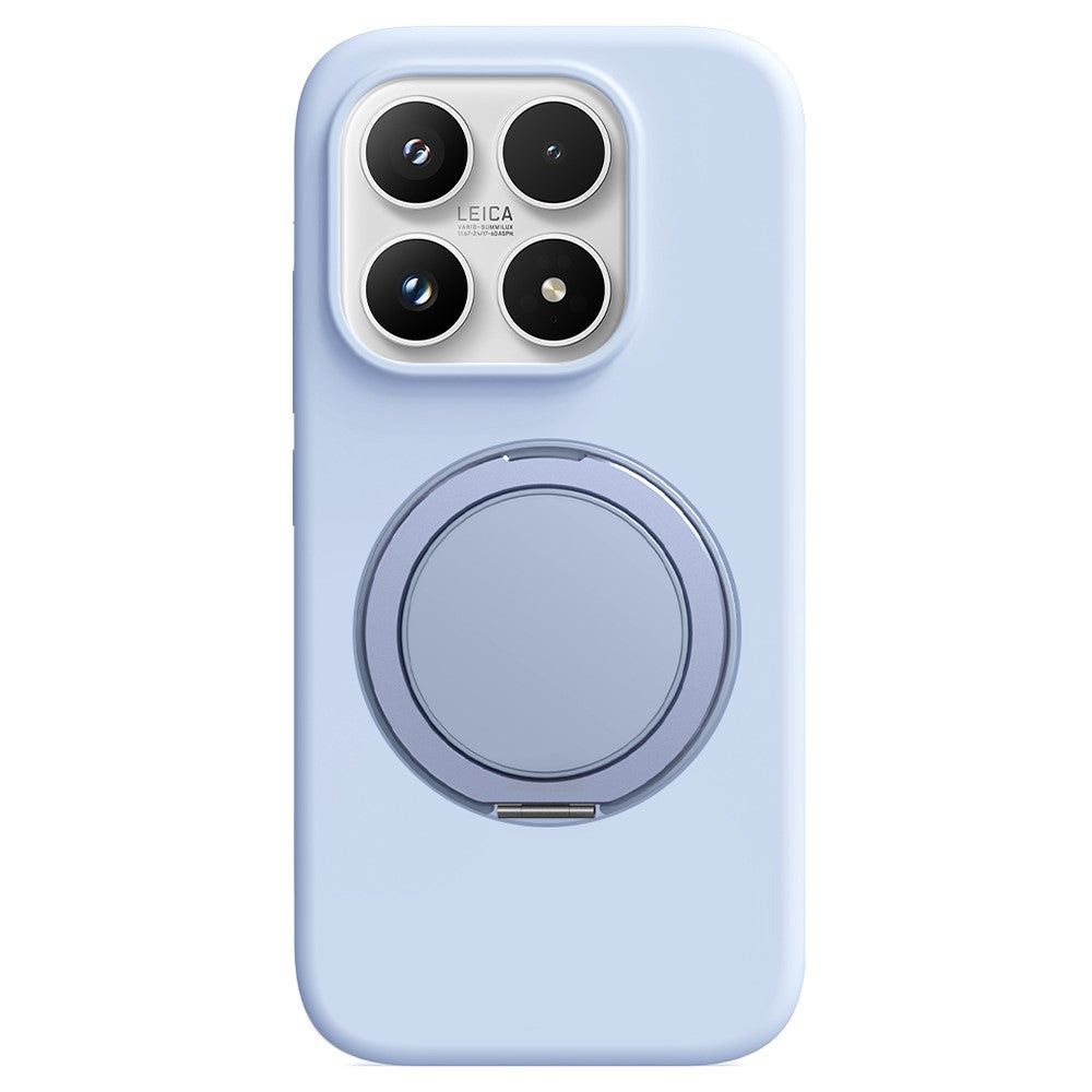 For Xiaomi 17 Magnetic Case Rotating Kickstand Liquid Silicone PC Phone Cover Skin Touch
