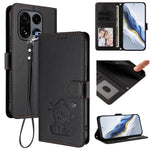 For OnePlus 15 5G Wallet Case with Wrist Strap Love Cat Pattern Imprint Leather Phone Cover