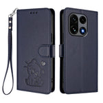 For OnePlus 15 5G Wallet Case with Wrist Strap Love Cat Pattern Imprint Leather Phone Cover