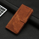 For Xiaomi Redmi Note 15 Pro 5G (Global) Stand Case Imprinted Lines Leather Phone Cover