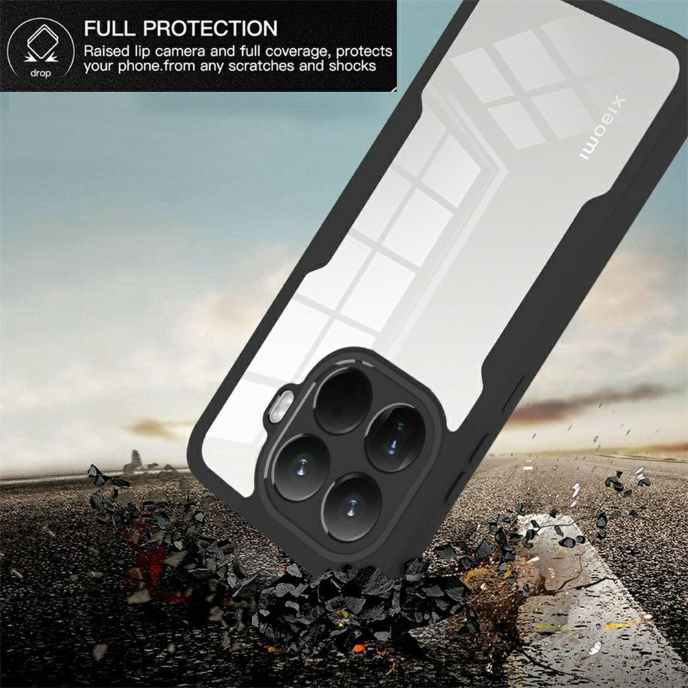 For Xiaomi 15T Pro Case Acrylic + TPU Clear Phone Cover with PET Screen Film