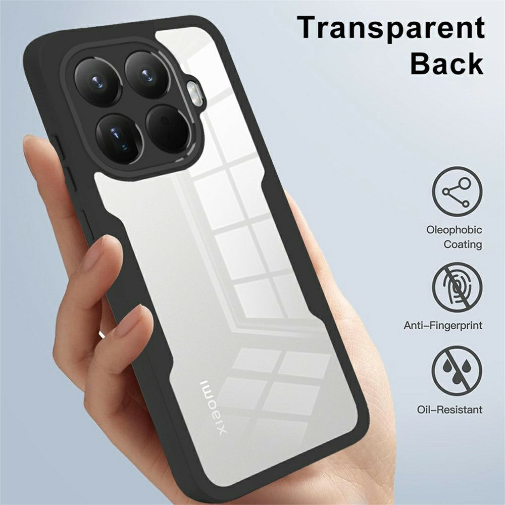 For Xiaomi 15T Pro Case Acrylic + TPU Clear Phone Cover with PET Screen Film