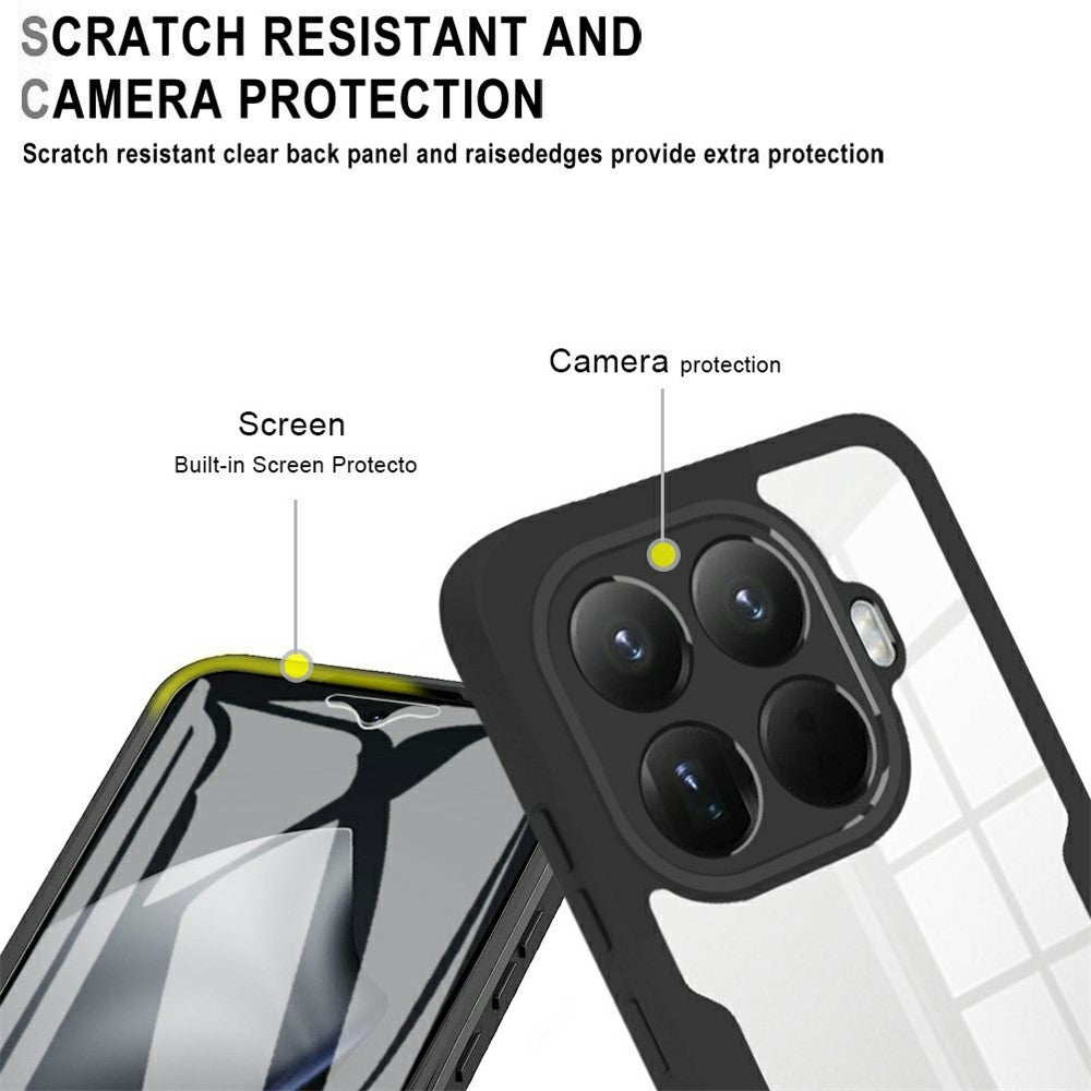 For Xiaomi 15T Pro Case Acrylic + TPU Clear Phone Cover with PET Screen Film
