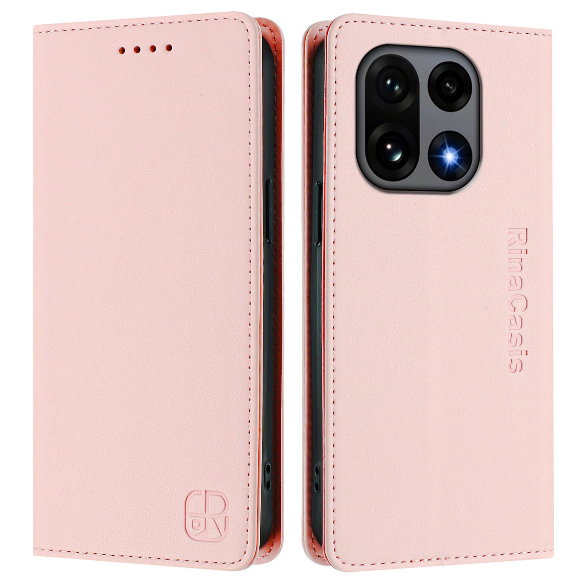 OnePlus 15 5G Läderfodral RINACASIS RC01 mobilskal med RFID-blockerande plånboksställ