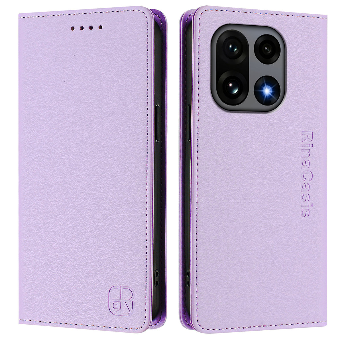 OnePlus 15 5G Läderfodral RINACASIS RC01 mobilskal med RFID-blockerande plånboksställ