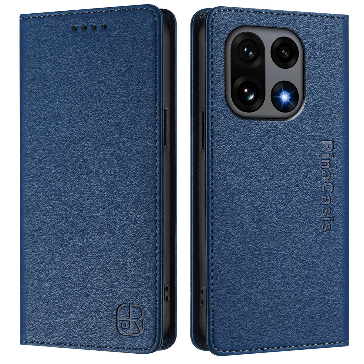 OnePlus 15 5G Läderfodral RINACASIS RC01 mobilskal med RFID-blockerande plånboksställ