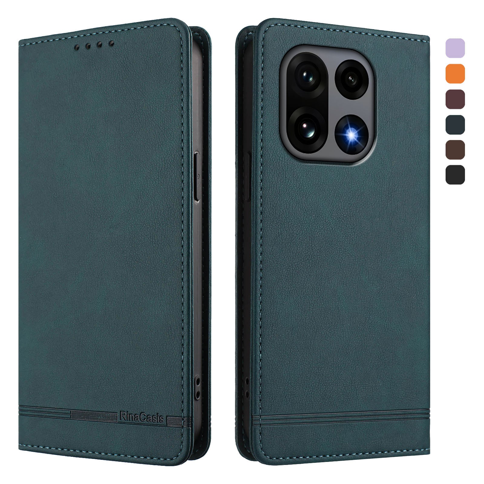 For OnePlus 15 5G Case RINACASIS RC23 RFID Blocking Wallet Stand PU Leather Phone Cover