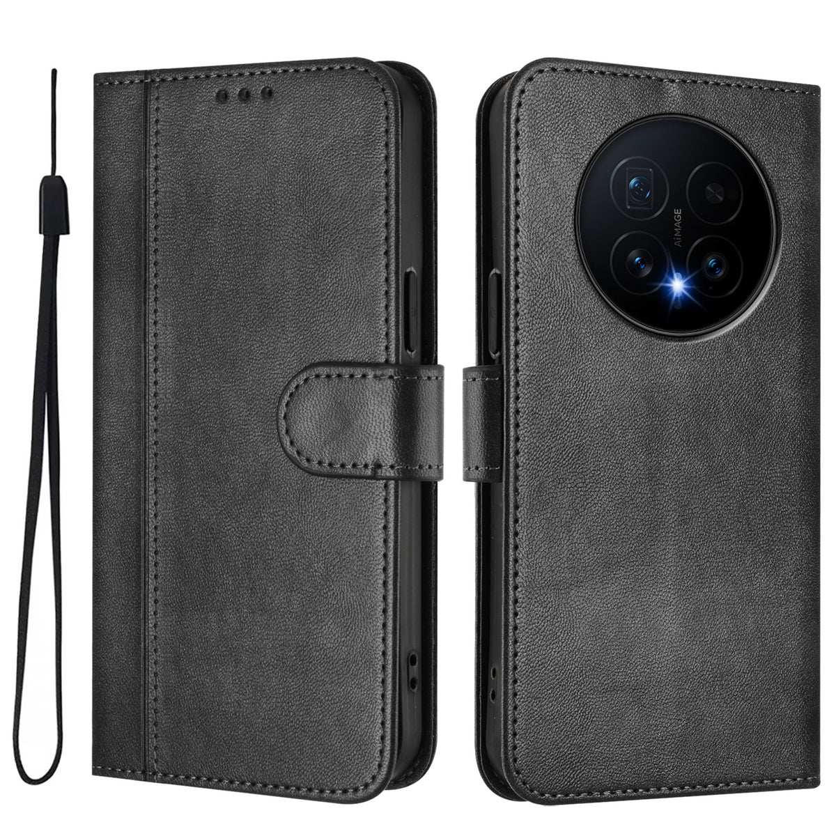 For Honor Magic8 5G Cases Wallet Stand Retro Texture Leather Phone Cover with Lanyard