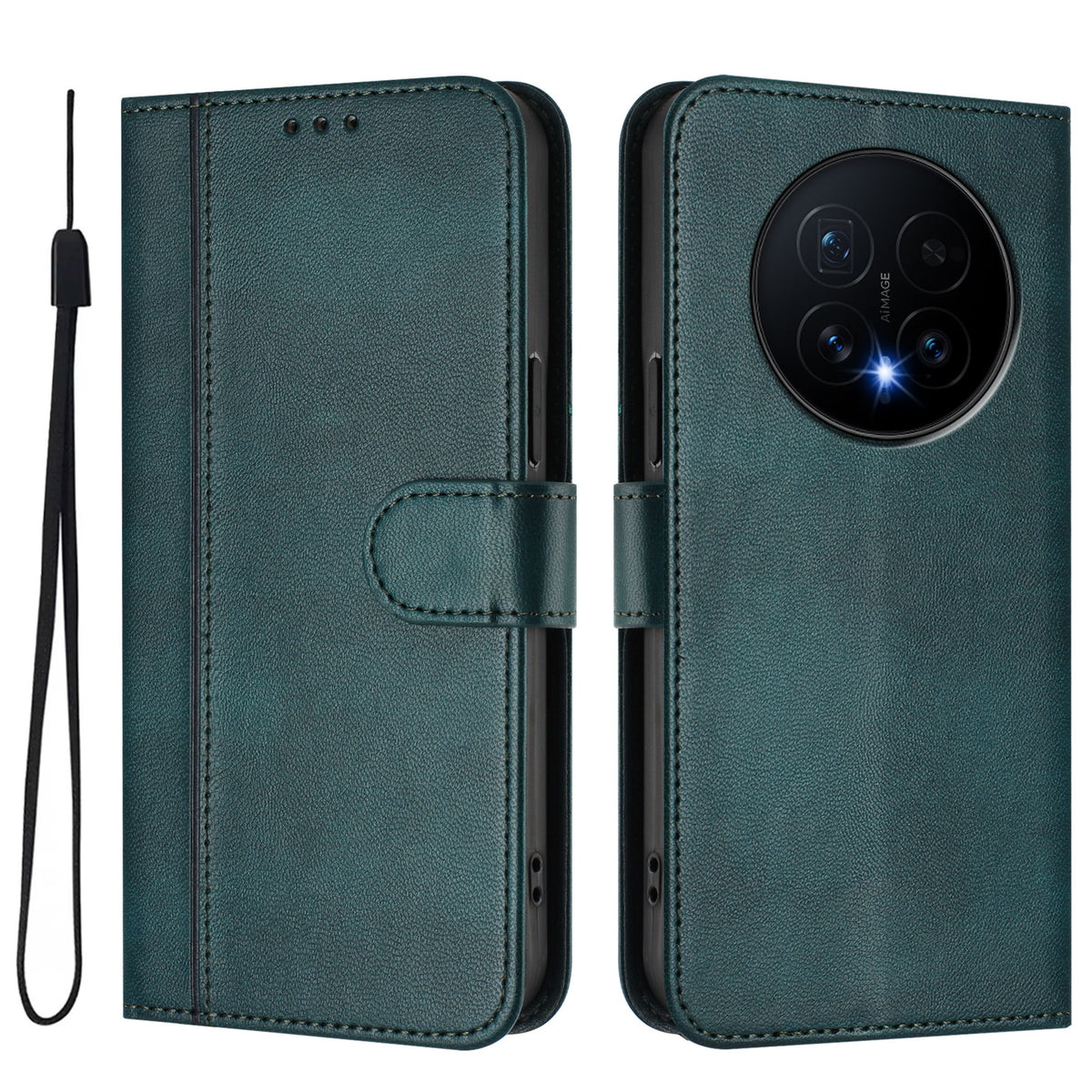 For Honor Magic8 5G Cases Wallet Stand Retro Texture Leather Phone Cover with Lanyard