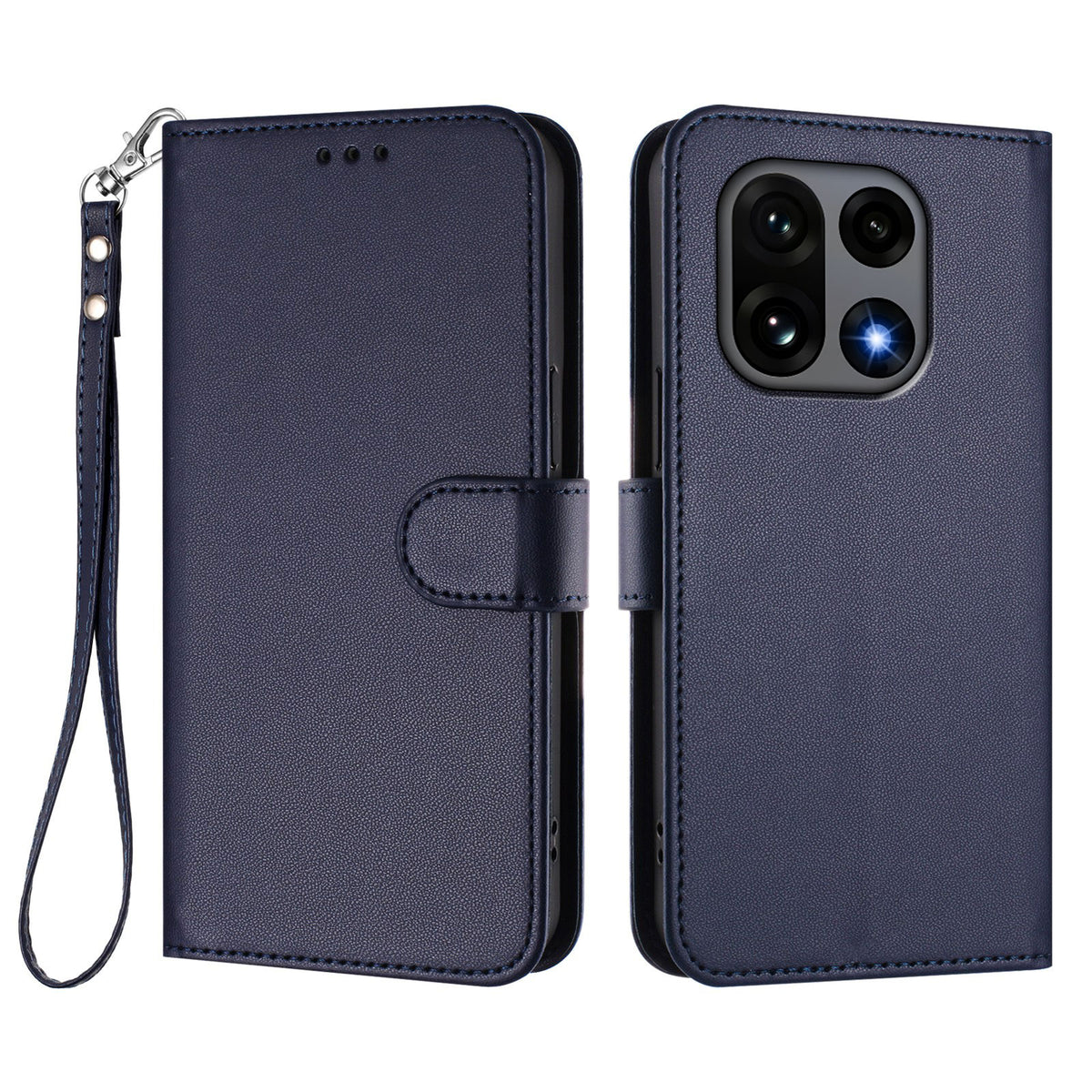 OnePlus 15 5G Läderfodral Plånboksfodral med Stativ mobilfodral med Handledsrem