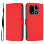 For OnePlus 15 5G Case Solid Color Wallet Leather Phone Cover with Strap