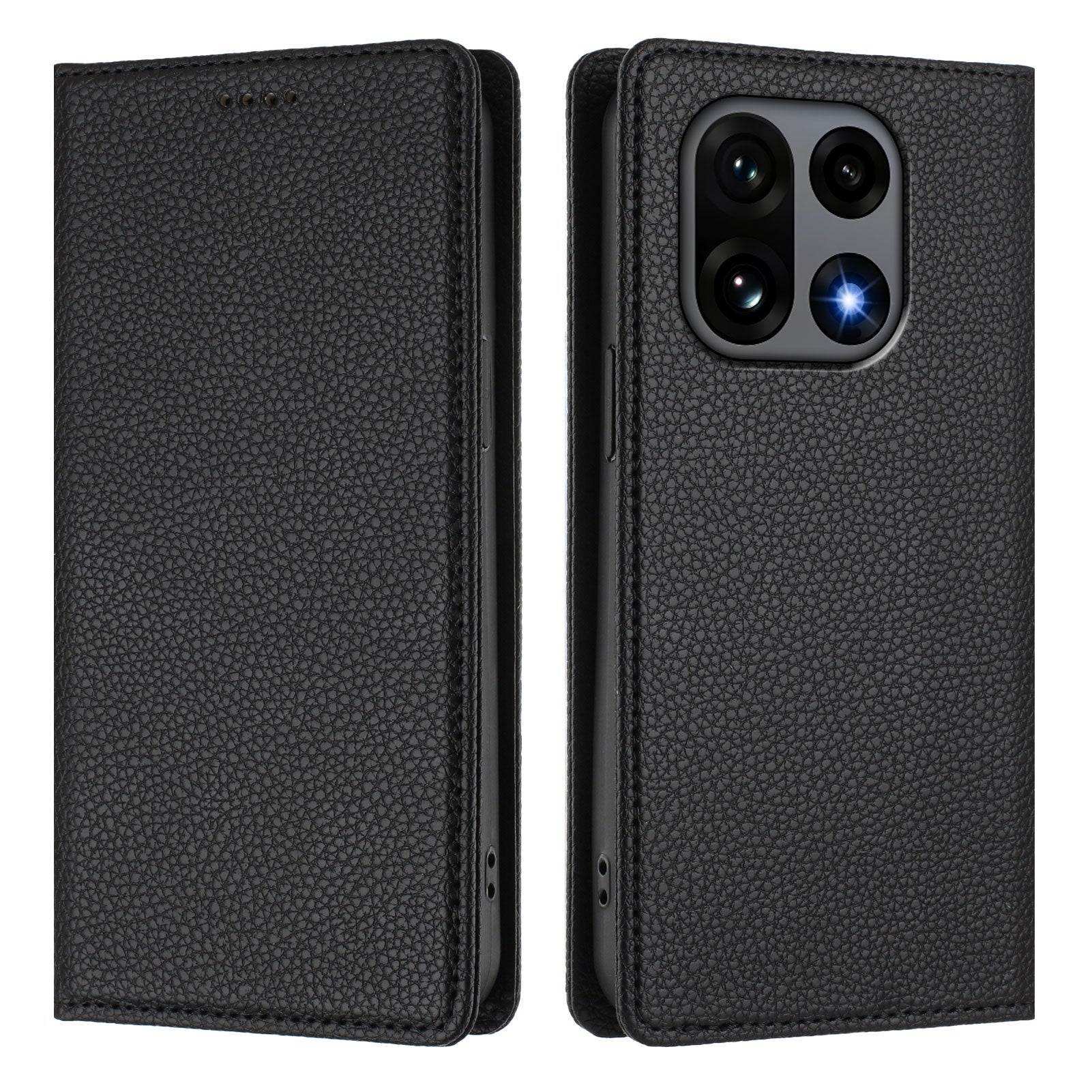 Til OnePlus 15 5G Pung Etui RFID-blokering Litchi-tekstur Læder Mobilcover