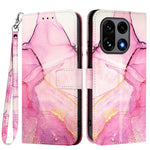 For OnePlus 15 5G Case with Strap Marble Pattern Leather Phone Cover Card Holder