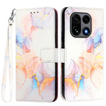 For OnePlus 15 5G Case with Strap Marble Pattern Leather Phone Cover Card Holder