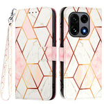 For OnePlus 15 5G Case with Strap Marble Pattern Leather Phone Cover Card Holder