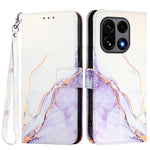 For OnePlus 15 5G Case with Strap Marble Pattern Leather Phone Cover Card Holder