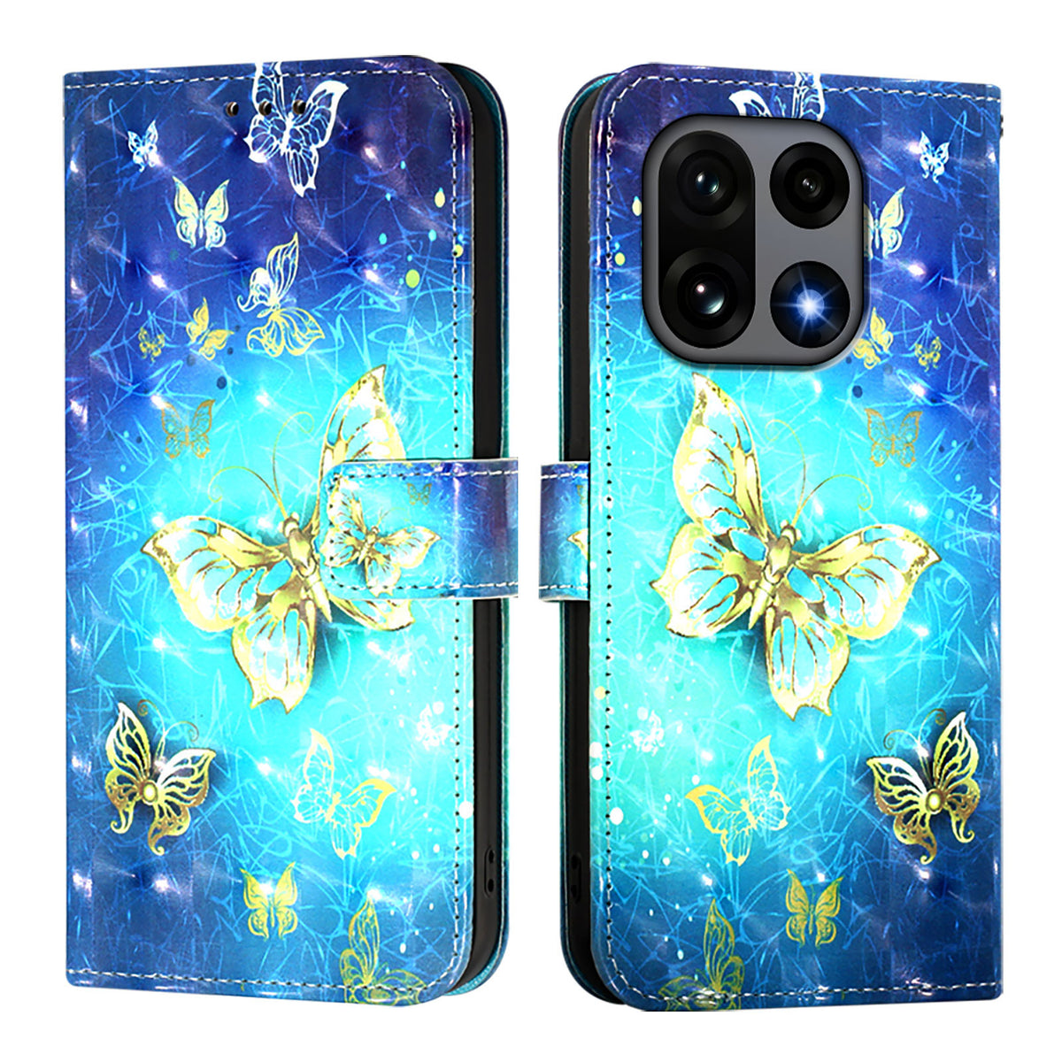 For OnePlus 15 5G Leather Case Pattern Printing Wallet Stand Mobile Cover with Strap
