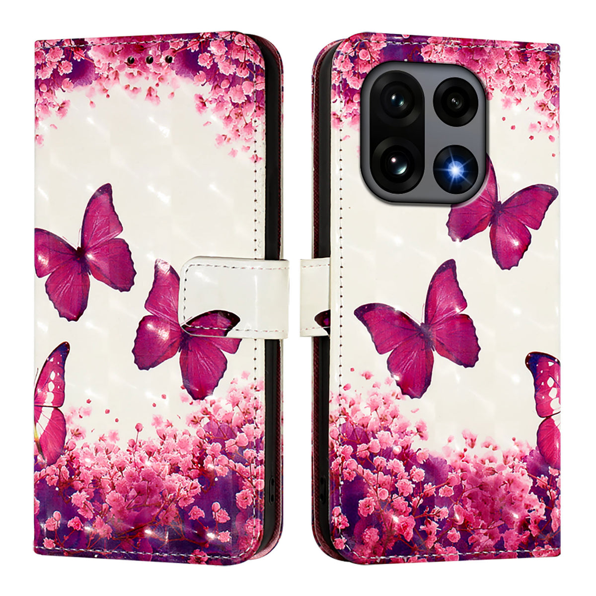 For OnePlus 15 5G Leather Case Pattern Printing Wallet Stand Mobile Cover with Strap