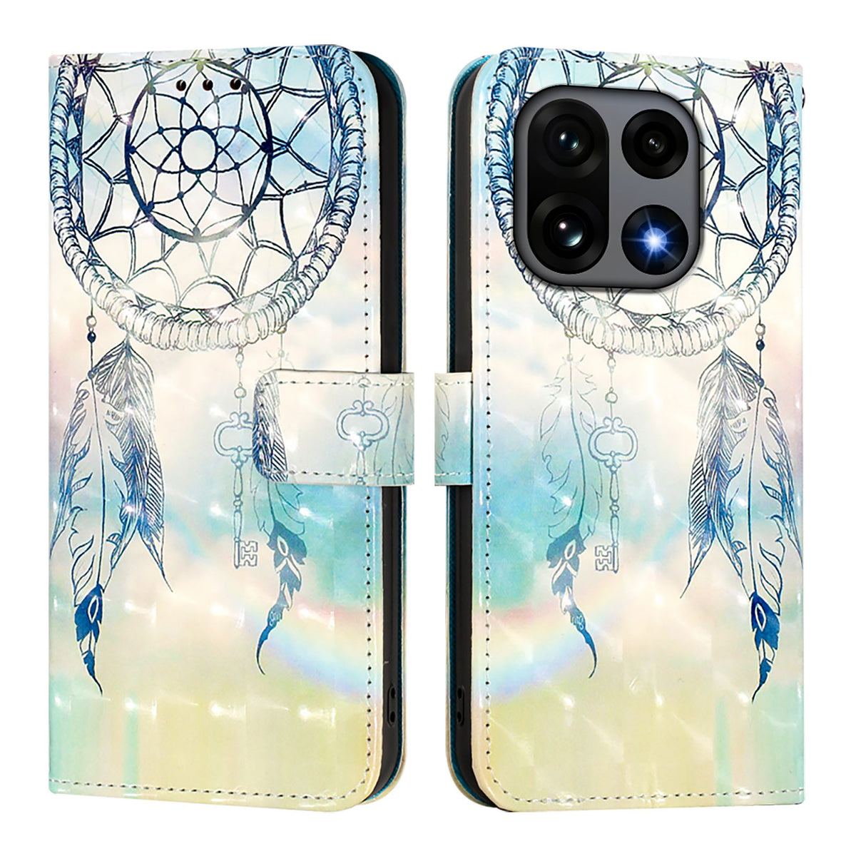 For OnePlus 15 5G Leather Case Pattern Printing Wallet Stand Mobile Cover with Strap