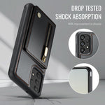JEEHOOD För Samsung Galaxy A13 4G / Galaxy A04s 4G (164.7mm) / Galaxy A13 5G Skal J12 Magnetiskt Avtagbart Dragkedja Plånbok Stativ Läder Bakstycke Magnetiskt Skal