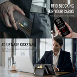 JEEHOOD För Samsung Galaxy A33 5G Skal J12 Magnetiskt Avtagbart Dragkedja Plånbok Stativ Läder Bakstycke Magnetiskt Skal