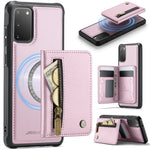 JEEHOOD For Samsung Galaxy S20 4G / Galaxy S20 5G Case  J12 Magnetic Detachable Zipper Wallet Kickstand Leather Back Cover Magnetic Case
