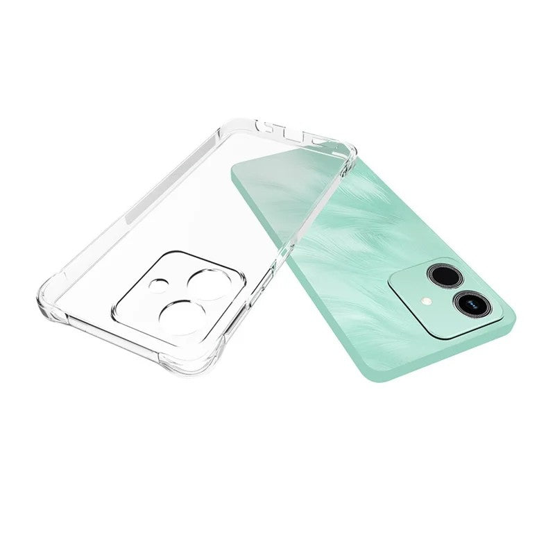 WANLONFENG For Honor Play10 4G Gennemsigtigt TPU Cover TM Series 2.0mm Telefon Bagcover
