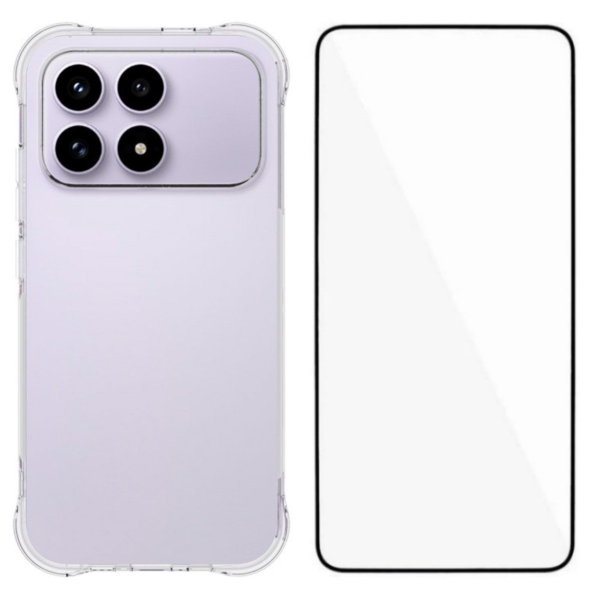 WANLONFENG For Xiaomi Redmi K90 5G / Poco F8 Pro 5G Case  WL Series 2.0mm TPU Phone Cover with Tempered Glass Film